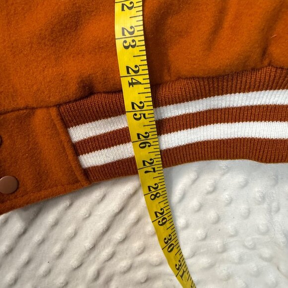 SSR Letterman/Varsity Jacket Burnt Orange & White Wool Mens Size XL - Picture 6 of 10